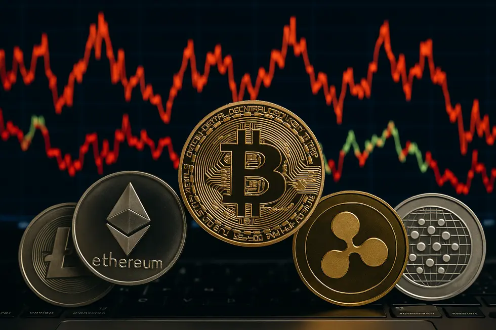 Bitcoin and altcoins, a reflection of market volatility in the first half of 2025.