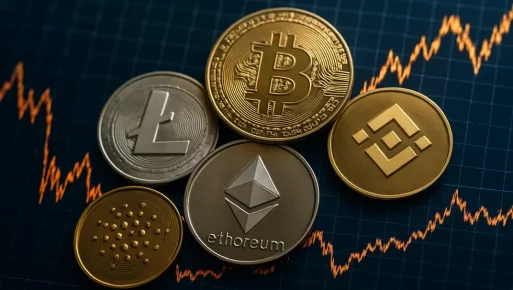 Image representing the volatile yet opportune landscape of cryptocurrency market in 2025.