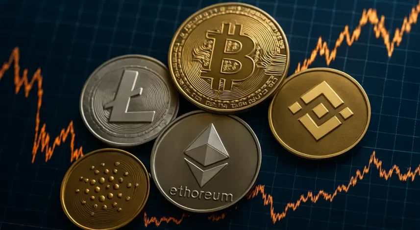 Image representing the volatile yet opportune landscape of cryptocurrency market in 2025.