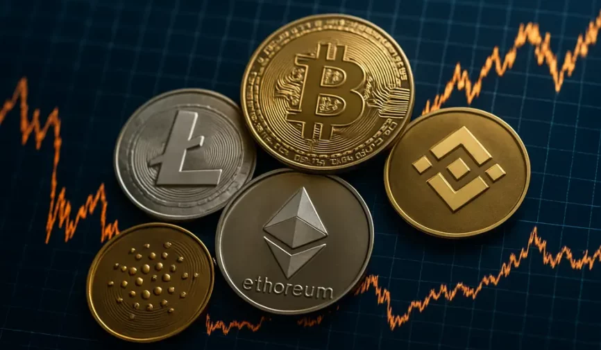 Image representing the volatile yet opportune landscape of cryptocurrency market in 2025.