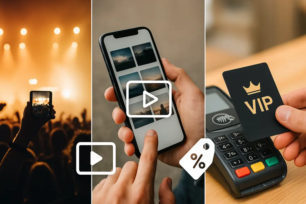 Illustration of a VIP NFT membership card connected in a blockchain network.
