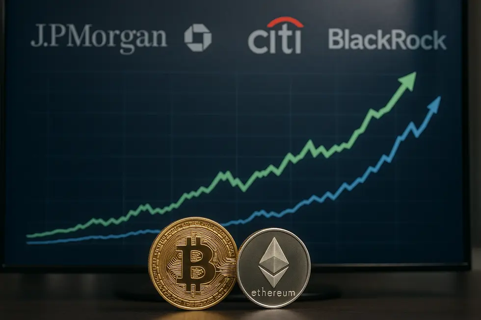 Visual trends of the crypto market in the first half of 2025.