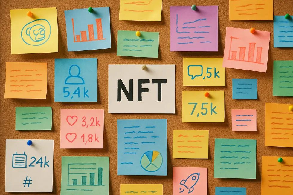 Collage illustrating NFT rarity and scarcity, highlighting unique attributes.