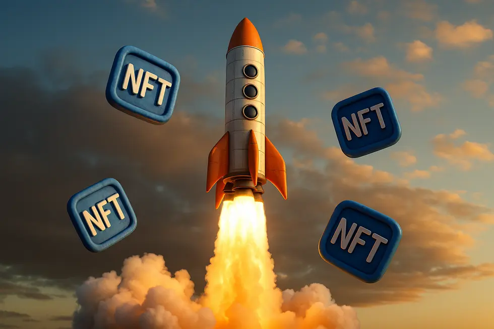 Graph illustrating the fluctuations in NFT sales and transaction volumes during H1 2025.