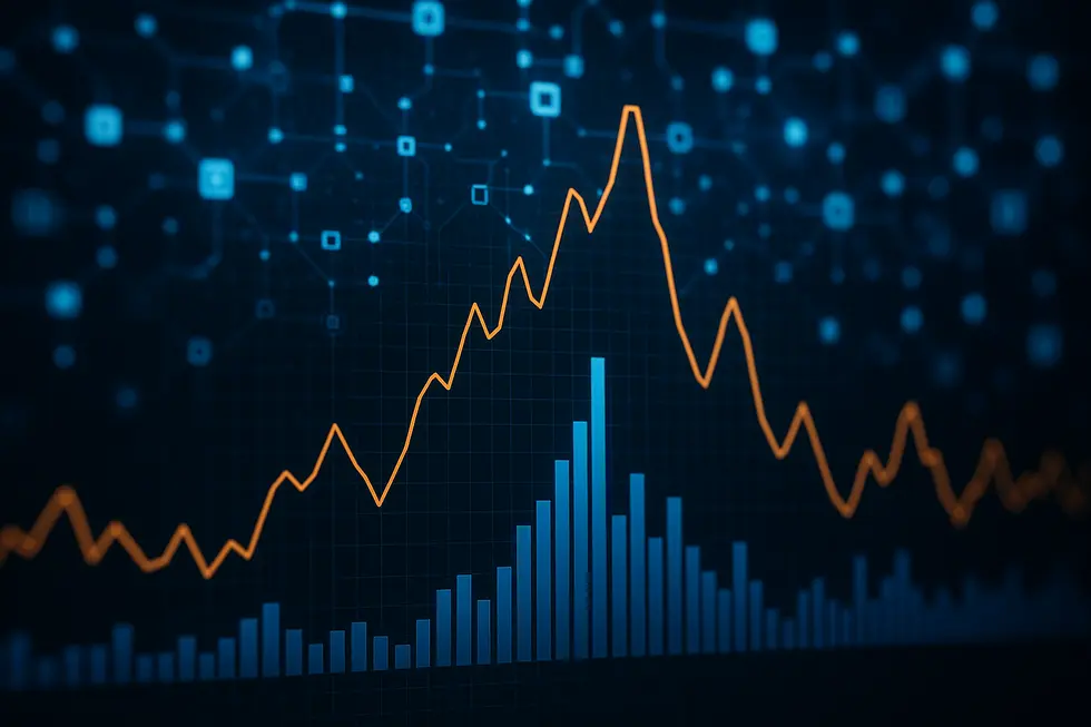Graph illustrating the fluctuations in NFT sales and transaction volumes during H1 2025.