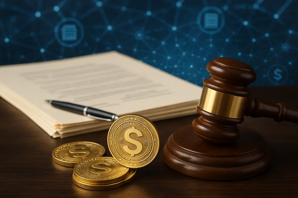 An illustration of laws and regulations impacting stablecoins.