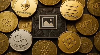 Overview image illustrating various blockchain networks and their features for NFT minting suitability.