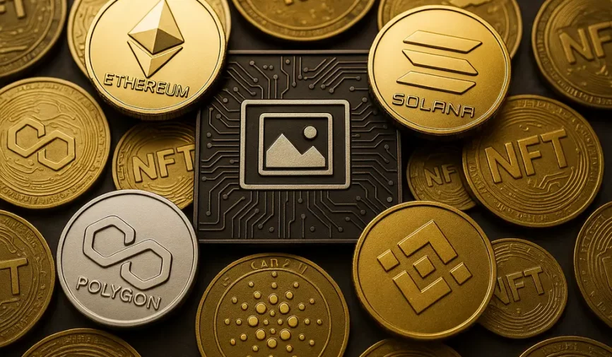 Overview image illustrating various blockchain networks and their features for NFT minting suitability.