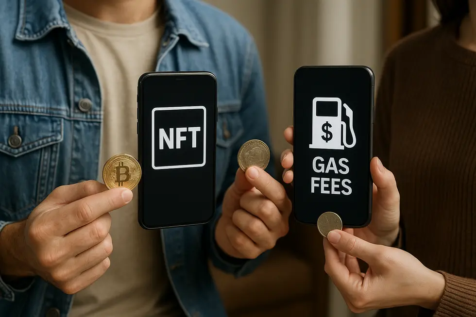 A representation of how gas fees function during the NFT minting process.