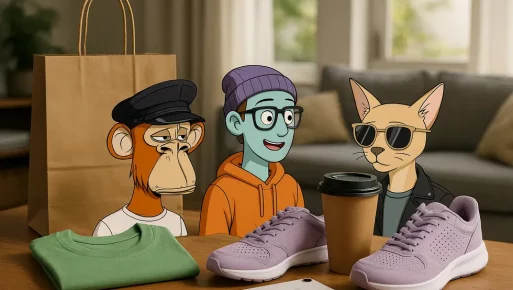 A mix of physical and digital worlds represented through NFTs.