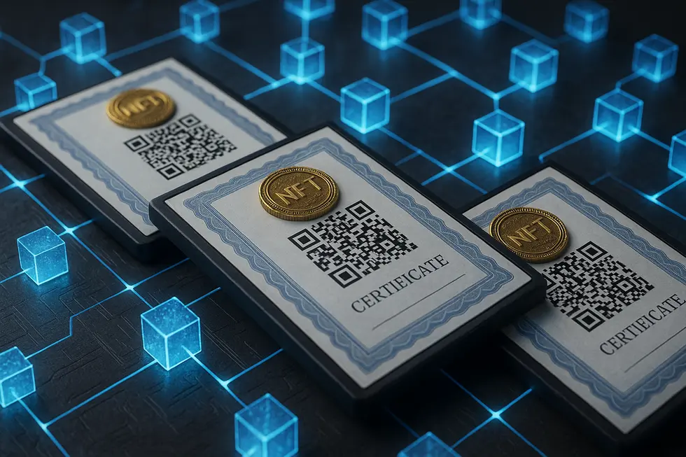 NFTs acting as digital certificates of authenticity, safeguarding assets against counterfeit.