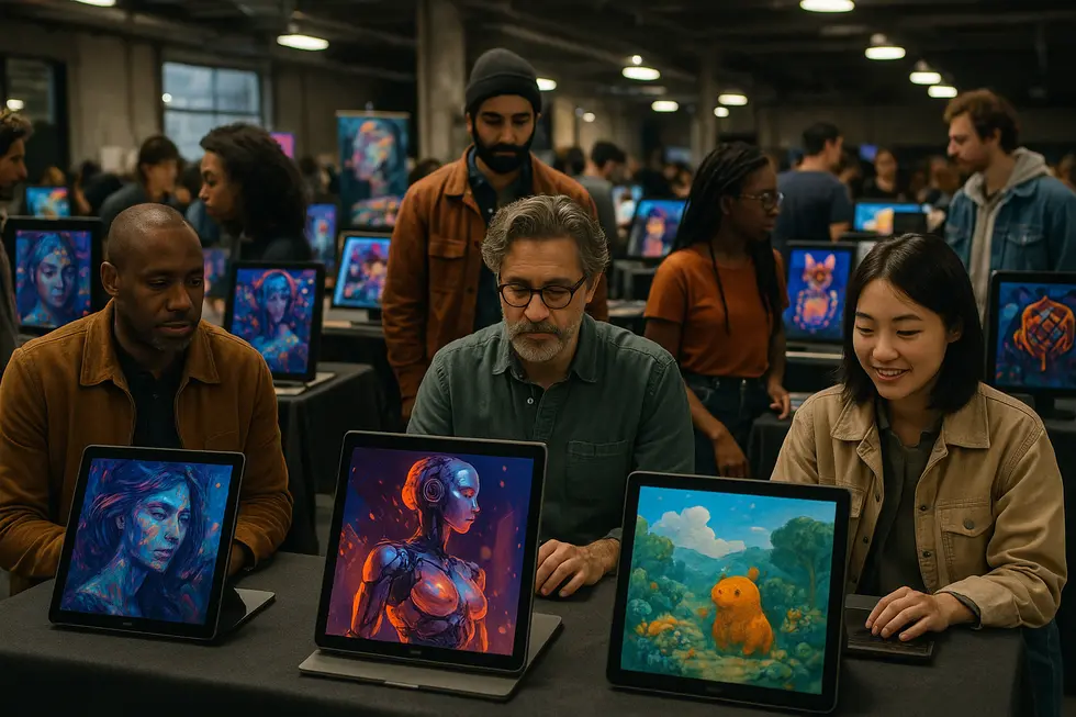 AI-powered NFTs revolutionizing the creation of unique, dynamic art pieces.