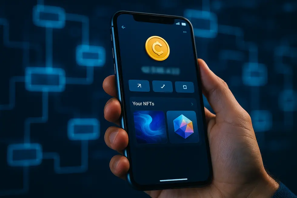 Depicts how NFTs power membership experiences in mobile apps through unique digital passes.