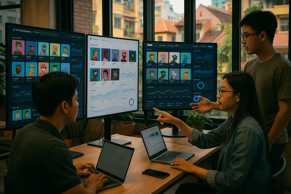 Digital marketplace activity showcasing the importance of NFTs in Vietnam.