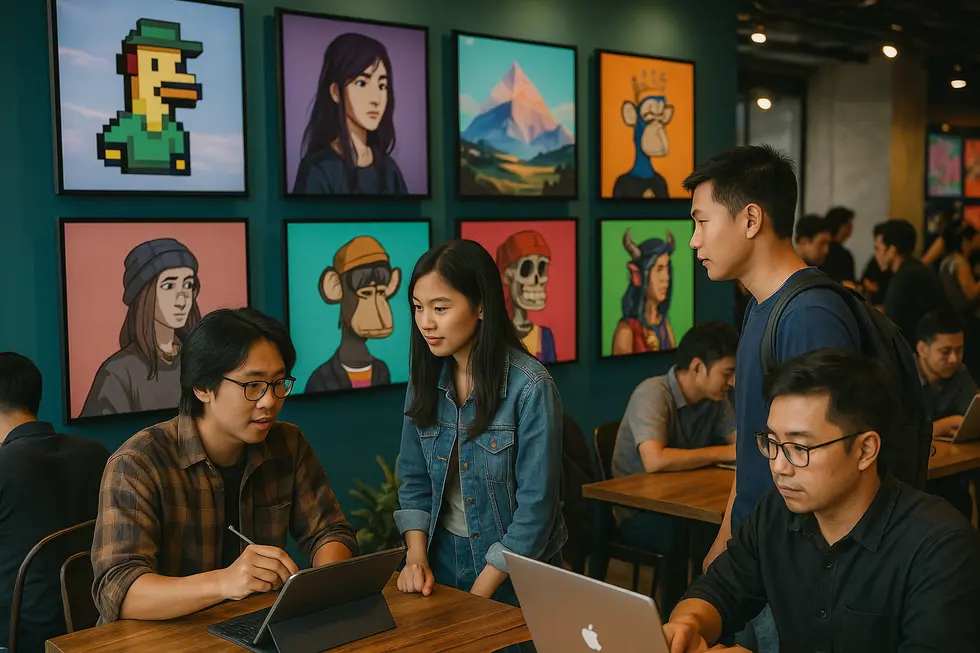 Digital marketplace activity showcasing the importance of NFTs in Vietnam.