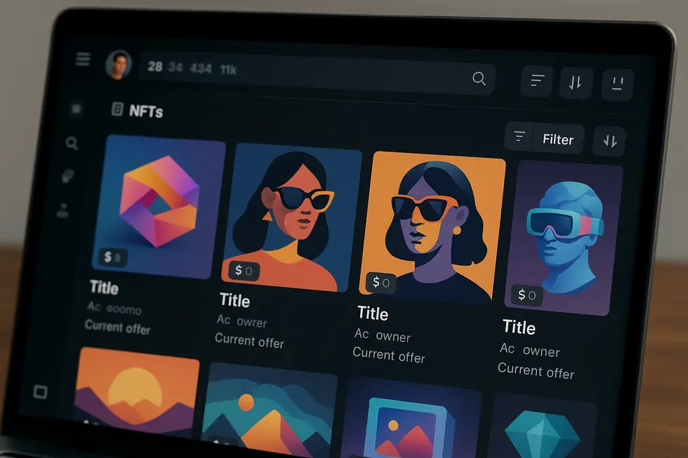 An engaging view of digital art transitioning into NFT sales on Monbase.