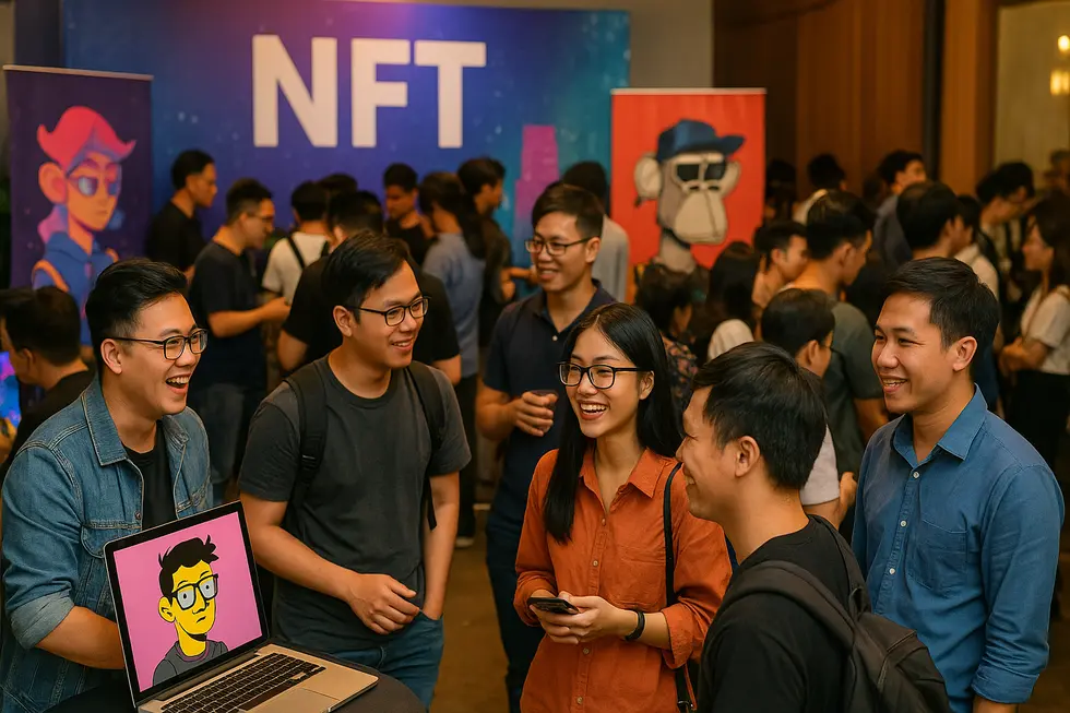 Digital marketplace activity showcasing the importance of NFTs in Vietnam.