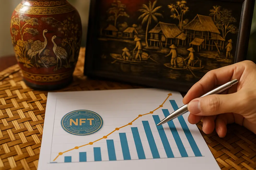 Digital marketplace activity showcasing the importance of NFTs in Vietnam.