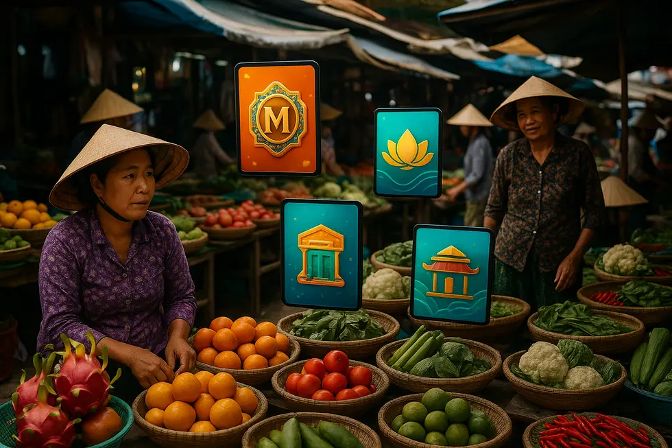 A Vietnamese SME owner creating digital assets using Monbase NFT platform.