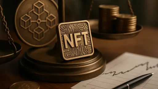 Mastering the NFT marketplace through strategic insights and trends. Depiction of blockchain and digital strategies in NFT investing.