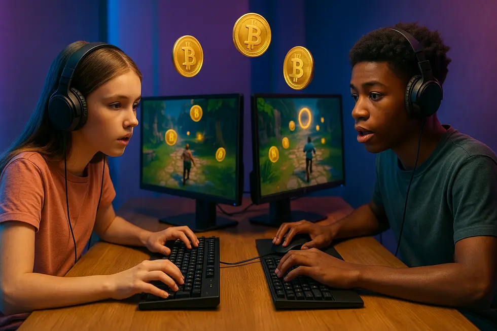 An NFT marketplace bustling with activity, highlighting its influence on gaming generations