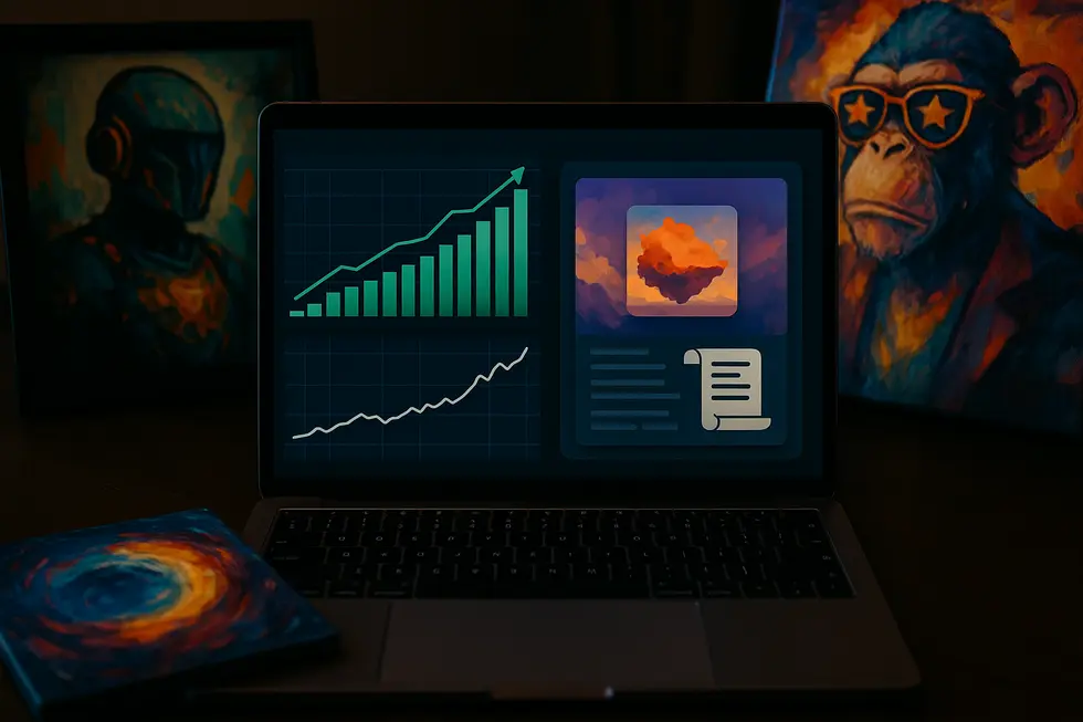 An artist transforms creativity into profit using NFTs.