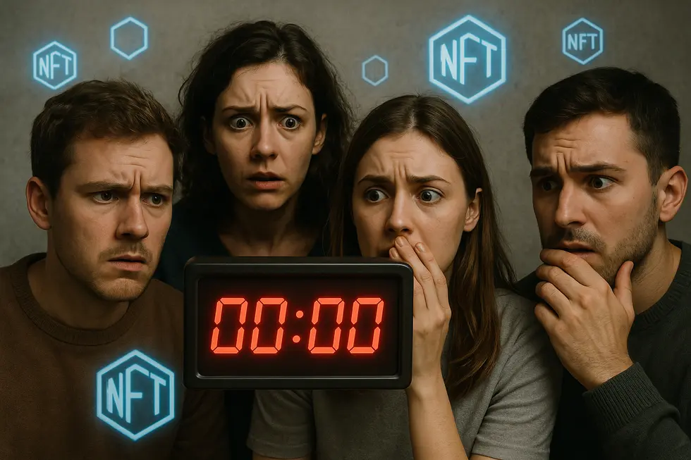 Visual representation of the psychological allure of NFTs.