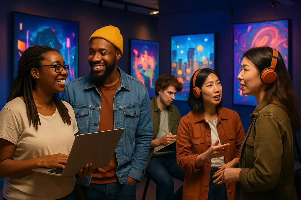 Artists exploring newfound opportunities in an NFT marketplace.