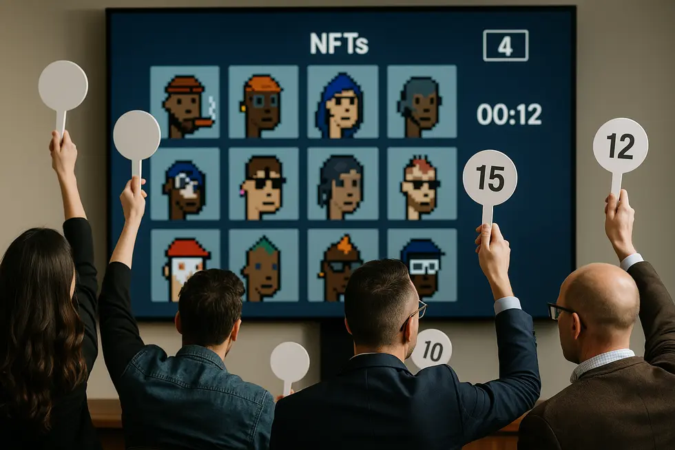 Visual representation of the psychological allure of NFTs.