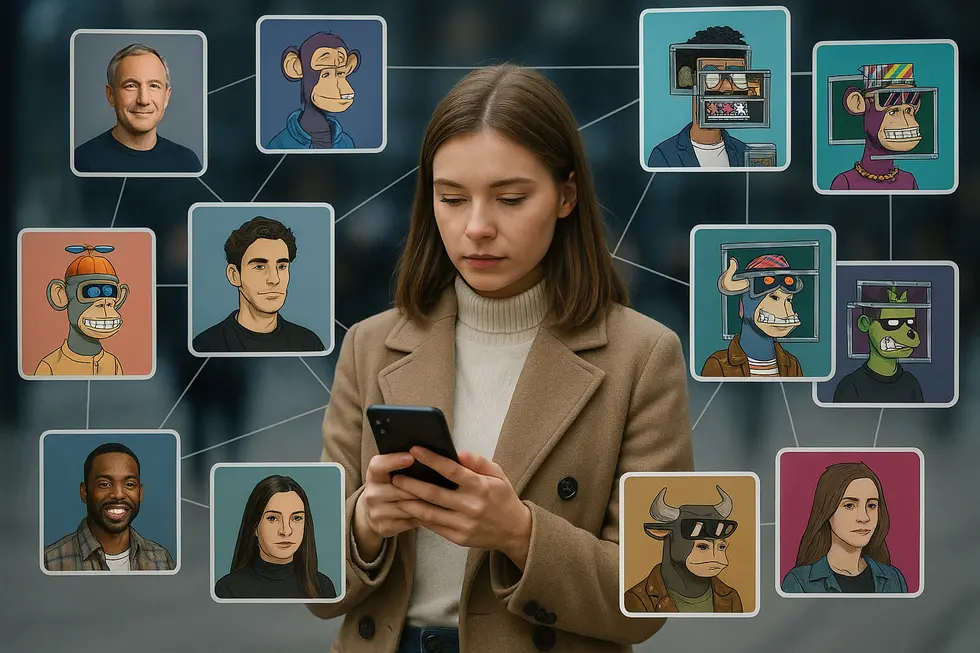 Visual representation of the psychological allure of NFTs.