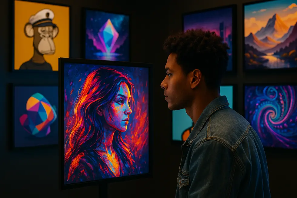 An artist transforms creativity into profit using NFTs.