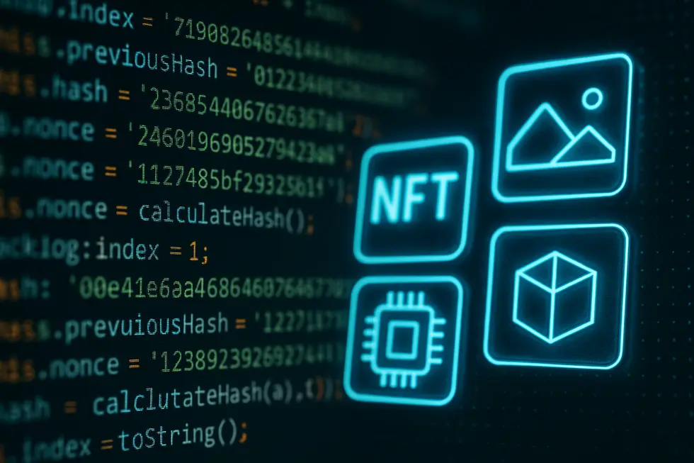 People engaged in a digital marketplace, where NFTs fuel new modes of ownership.