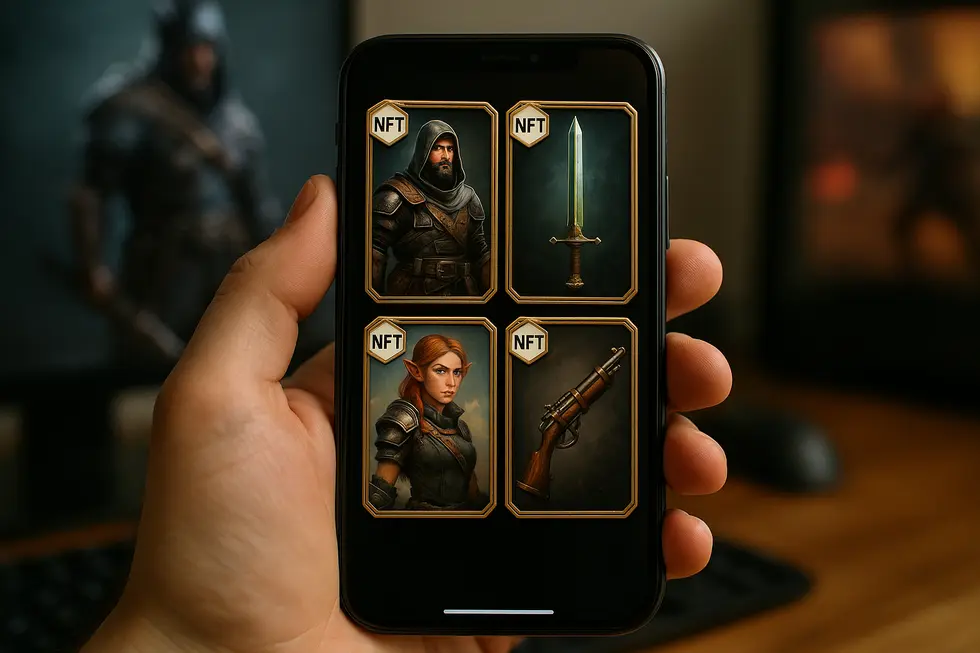 Illustrating how gamers connect with NFT marketplaces to create income opportunities.