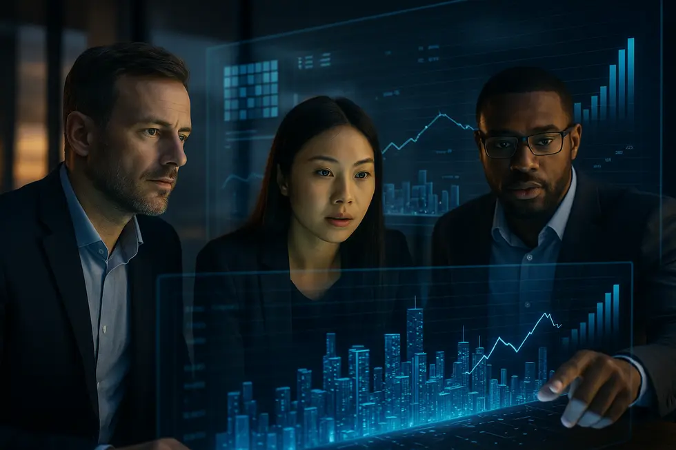 A digital landscape in the metaverse highlighting virtual land parcels, showcasing the foundation of digital ownership.