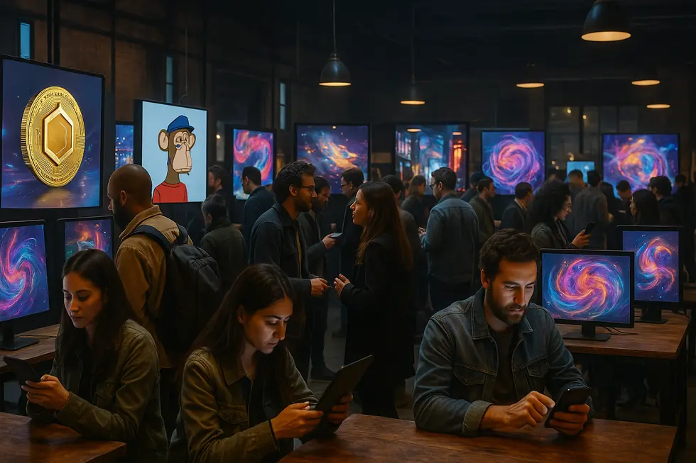 The transformation of pixels into property through digital ownership.