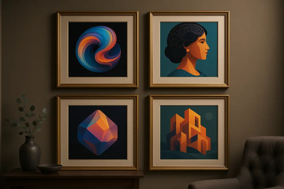 An abstract representation of cultural participation within NFT marketplaces.