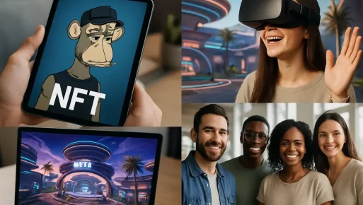 Digital assets and community illustrating brand perspectives through NFTs.