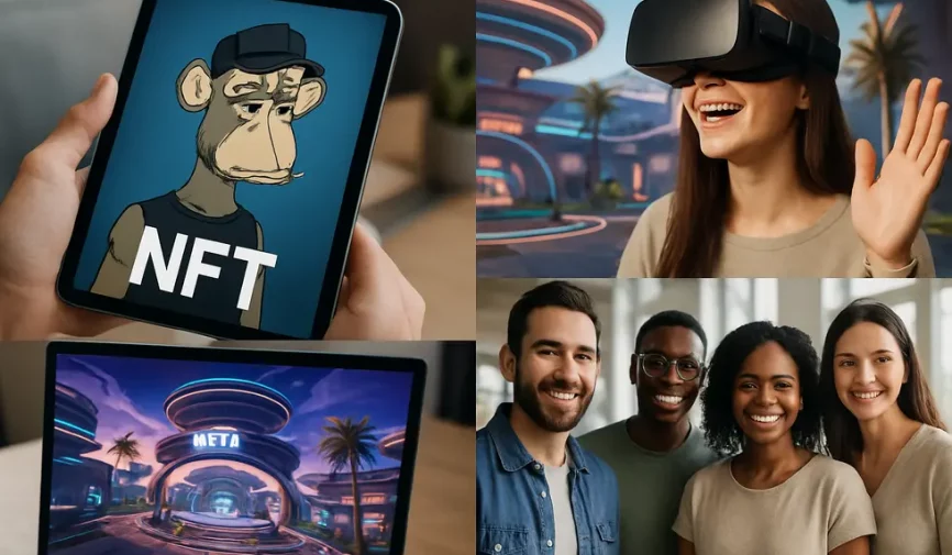 Digital assets and community illustrating brand perspectives through NFTs.