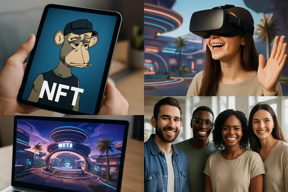 Digital assets and community illustrating brand perspectives through NFTs.