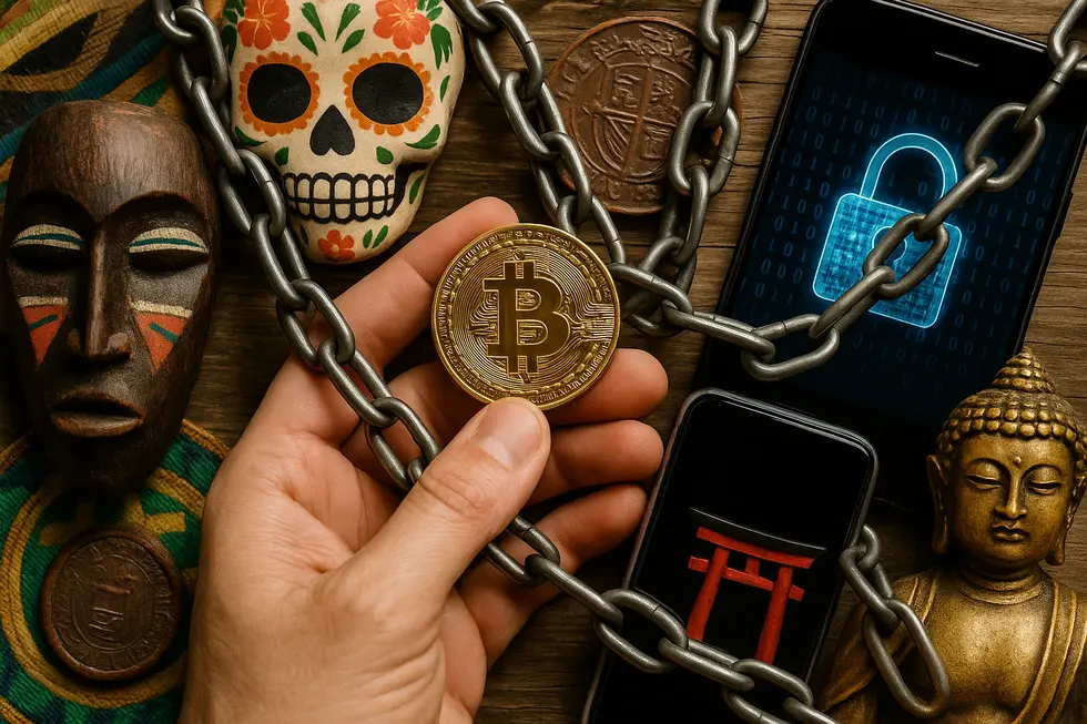 An abstract representation of cultural participation within NFT marketplaces.