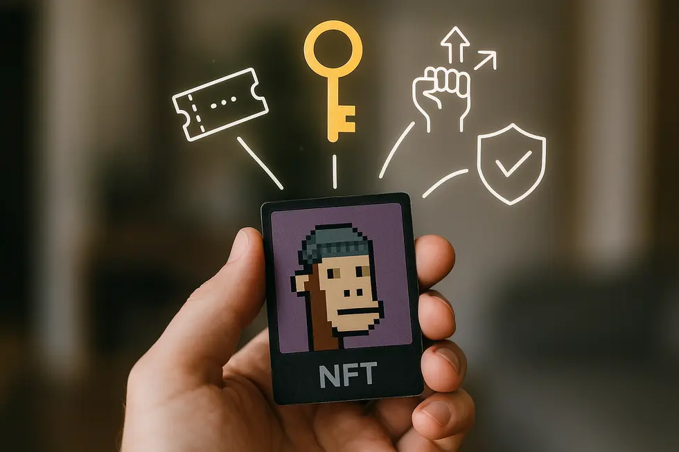 An abstract representation of cultural participation within NFT marketplaces.