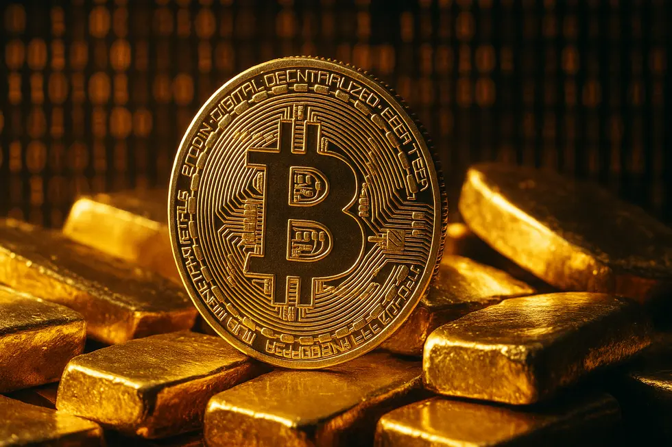 Visual representation of Bitcoin struggling to maintain its ‘digital gold’ status.